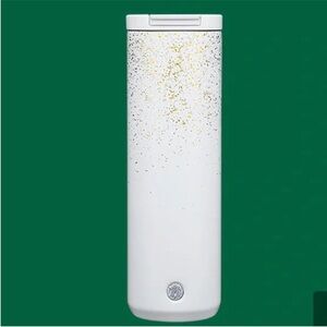 Limited Starbucks Winter Edition White/Gold Speckled Tumbler